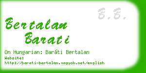 bertalan barati business card